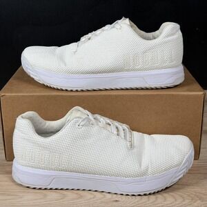 NOBULL Trainer Plus Shoes Mens 11 White SuperFabric Cross Fit Training Sneakers